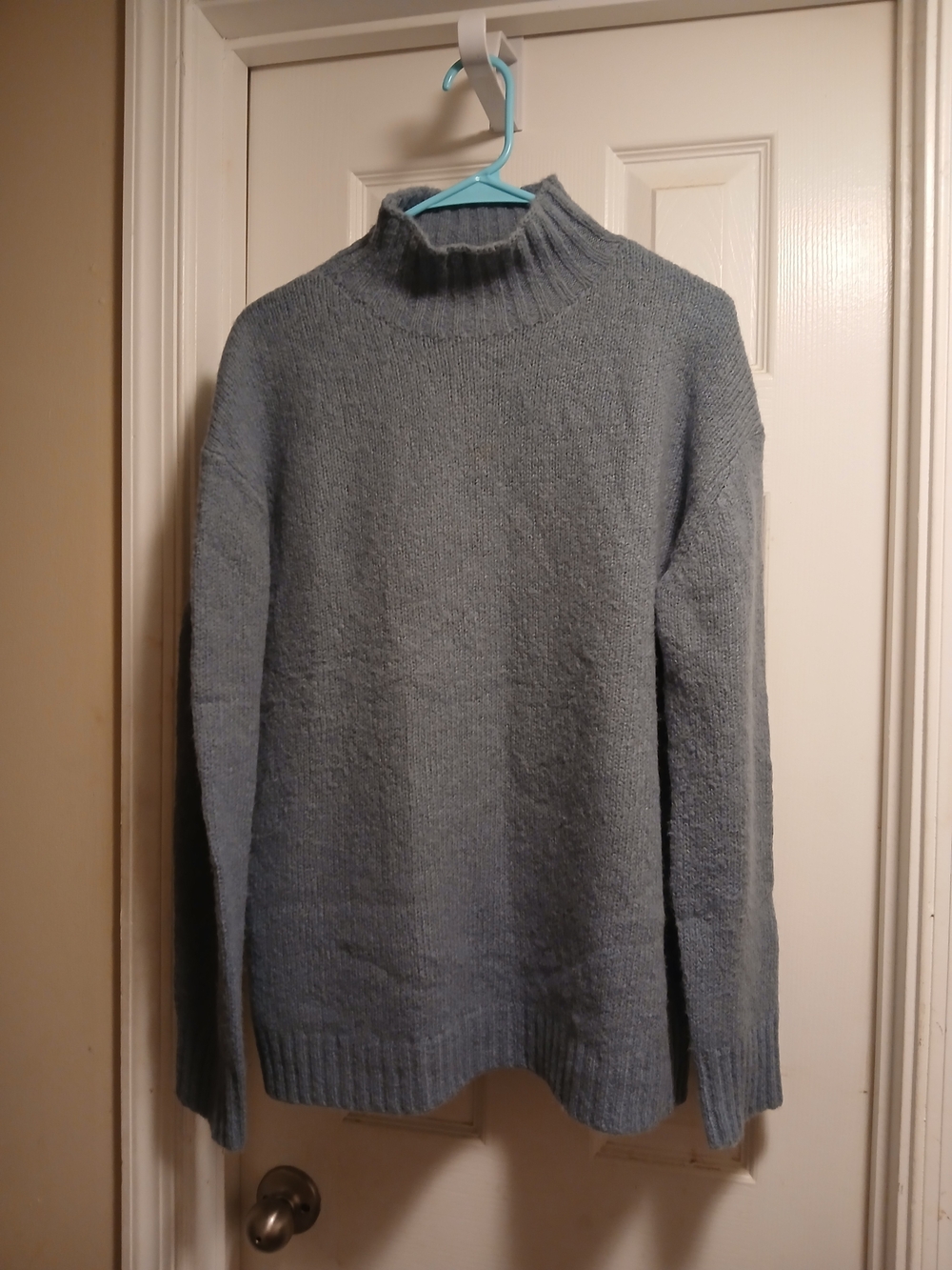 Jenni Kayne Blue Gray Knit Sweater Alpaca Wool Blend Sz.S